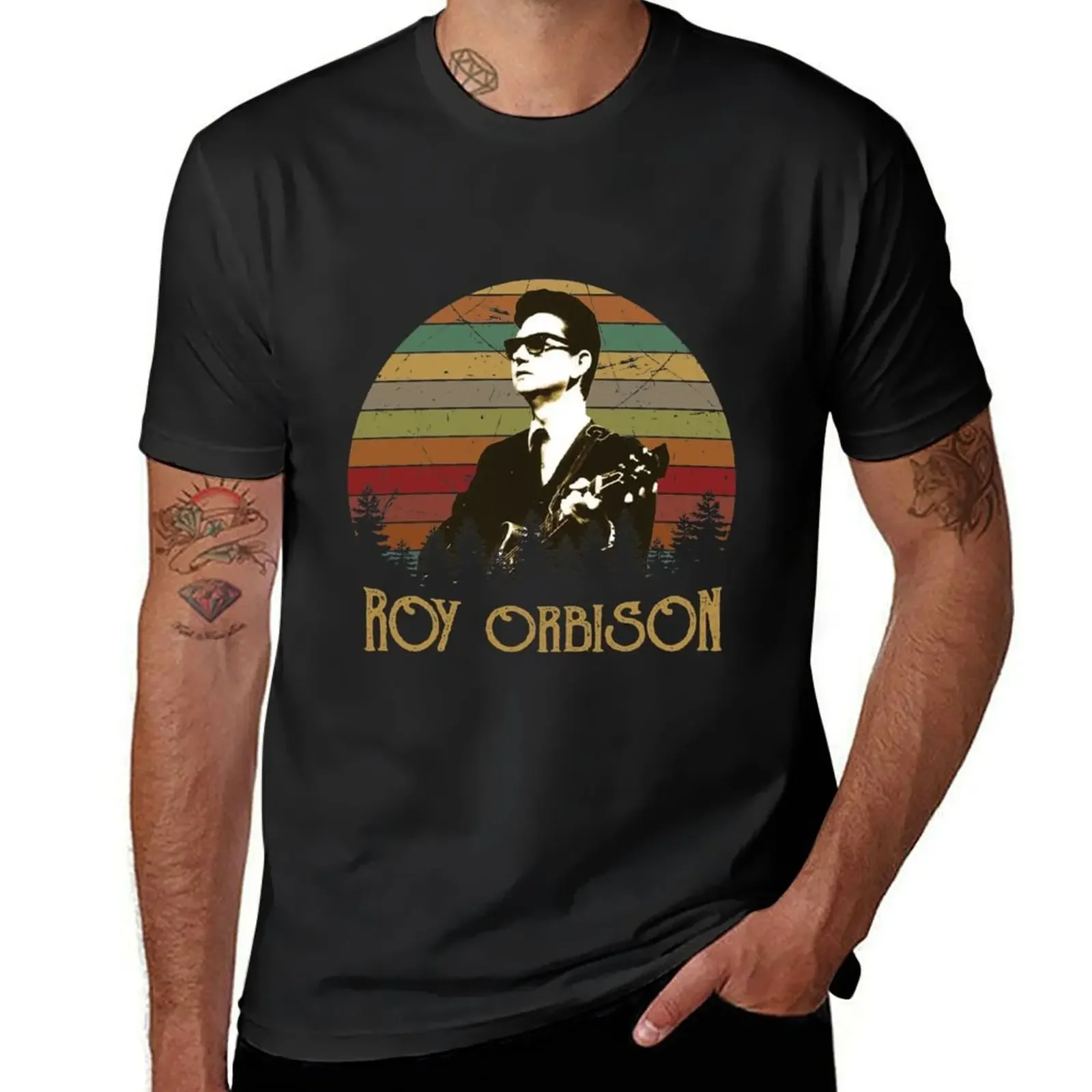 Roy Orbison Vintage T-Shirt summer tops for a boy anime stuff sports fans T-shirts for men cotton