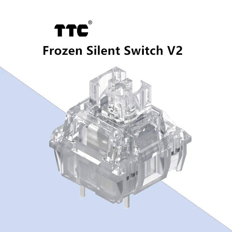 

TTC Frozen Silent Switch V2 Mute Linear Shaft Body 3Pin 45gf for MX Mechanical Keyboard DIY Custom Hot Plug Keyboard Switches