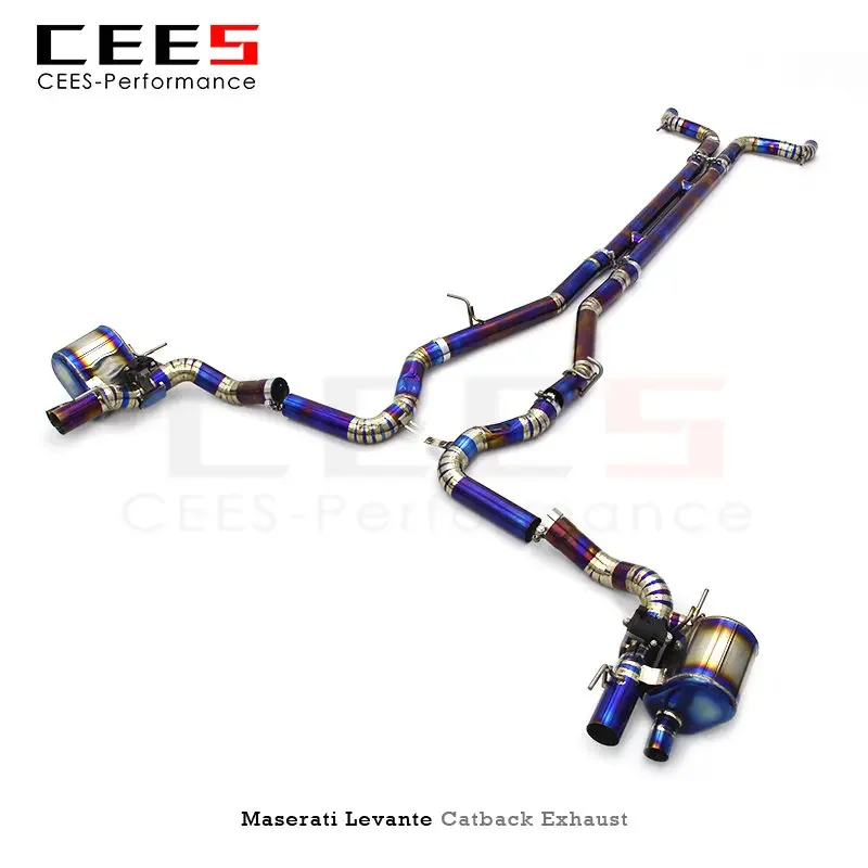 CEES Catback Exhaust For Maserati Levante 3.0T 2017-2023   Exhaust Pipe Muffler Escape Tuning Pipe Valve Exhaust System