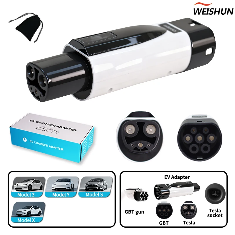 

Зарядное устройство GBT к адаптеру электромобиля TPC для адаптера 16A/32A GBT TO NACS EV Разъем зарядного устройства для электромобиля