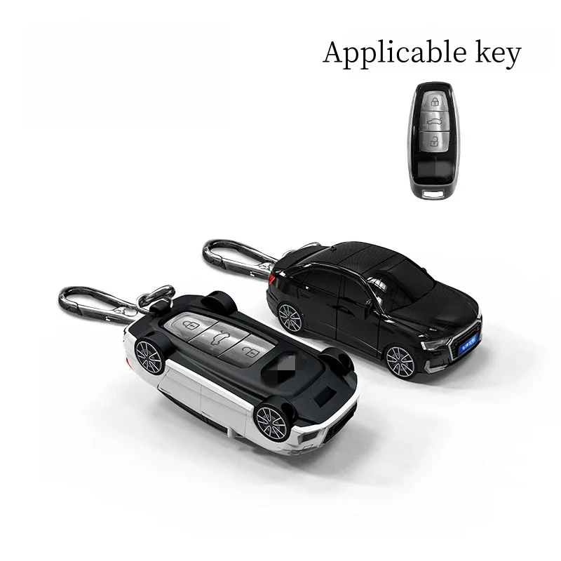 Audi A6L -Class Key Holder, Model Key Protector, Personalized Gift Car Key Holder, with Buckle Accessory