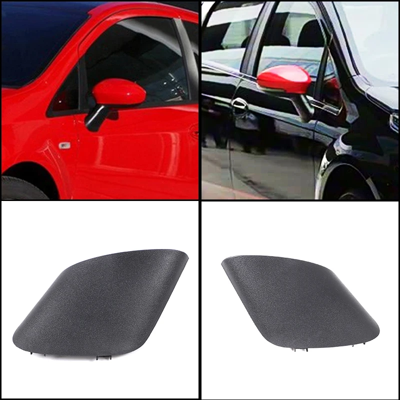 

ABS Black Side Mirror Lower Cover Cap For Fiat Grande Punto 2006-2012 Rearview Mirror Bottom Housing Shell Trim Replacement