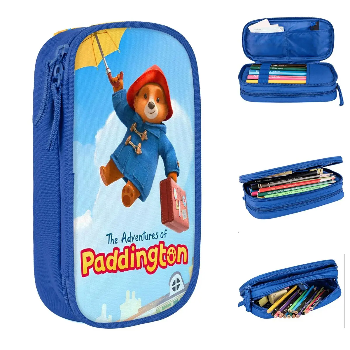 The Adventures Of Paddington Brown Bear Pencil Cases Cartoon Pencilcases Pen Box for Student Large Storage Bags Gifts Stationery