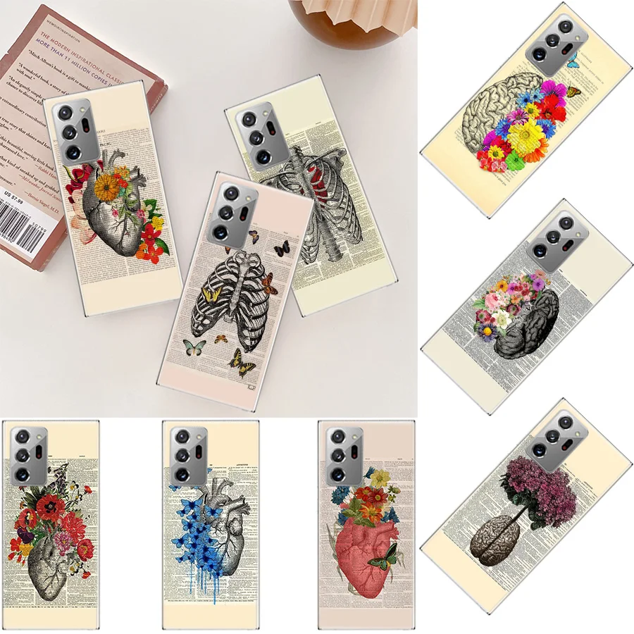 Medical Human Organs Brain Meridian Kidney Phone Case For Galaxy A15 A25 A35 A55 M52 M51 M32 M31 M30S M12 M11 A05S Note 20 Ul