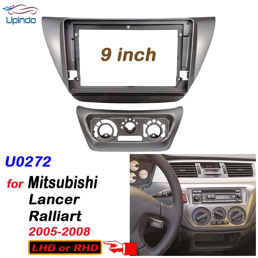 

2 DIN 9-дюймовая рамка для установки автомагнитолы, DVD, GPS, MP5 в Mitsubishi Lancer Ralliart 2005+