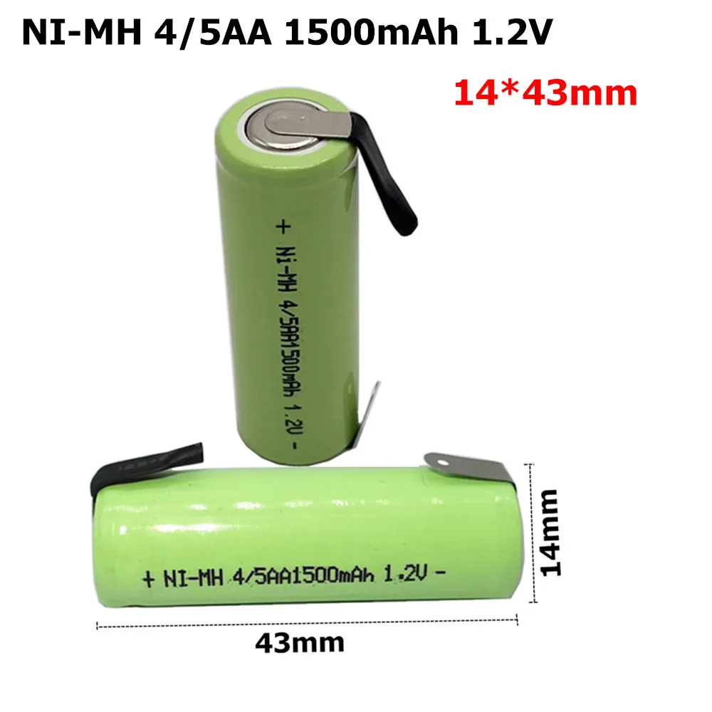 2PCS 1.2V 1500mAh Ni-MH 4/5AA Battery for Braun Oral B Electric
