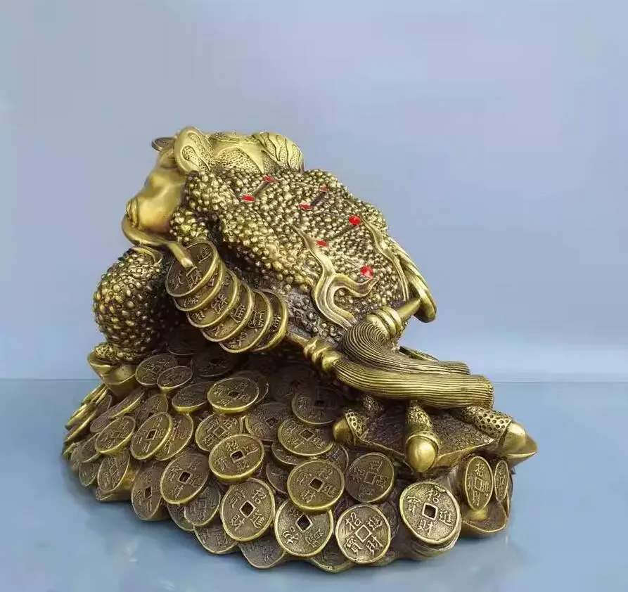 Metal ingot toad decorations, home and office cultural and creative ornaments