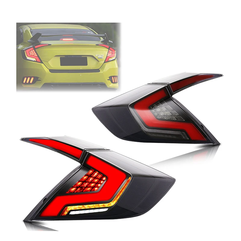 

Zhengwo Led Tail Light For Honda Civic Led Tail Lights Back Light Rear Lamp 2016-2021 New Design From China Supplier