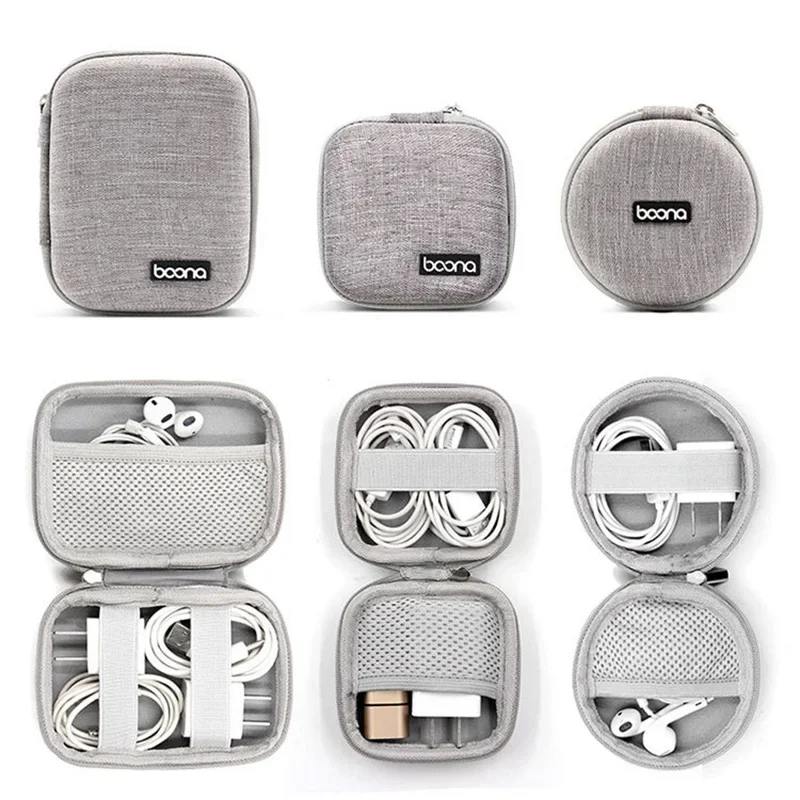 Multifunctional Data Cable Storage Bag Digital Gadget Storage Box Portable Earphone Bag Organizer Charger U Disk Protection Case