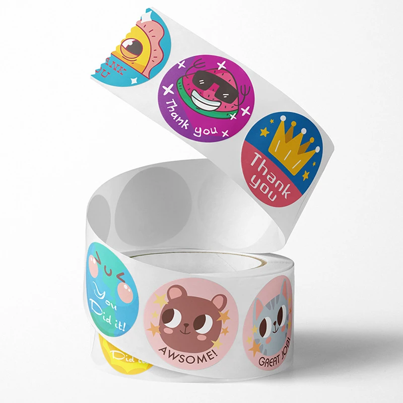 Autocollants de Récompense de Motivation pour Enfant, 500 Pièces, Adhésifs pour Enseignants d'École, Incitatifs pour Étudiants, Animaux Mignons, Attro, Papeterie