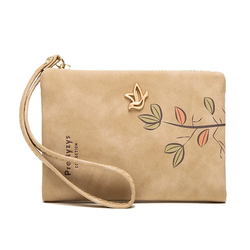 Fashion Fresh Flower Small Wallet Women Soft Leather Ladies Purses Designer Short Female Wallet Girl Cartera with Wristlet