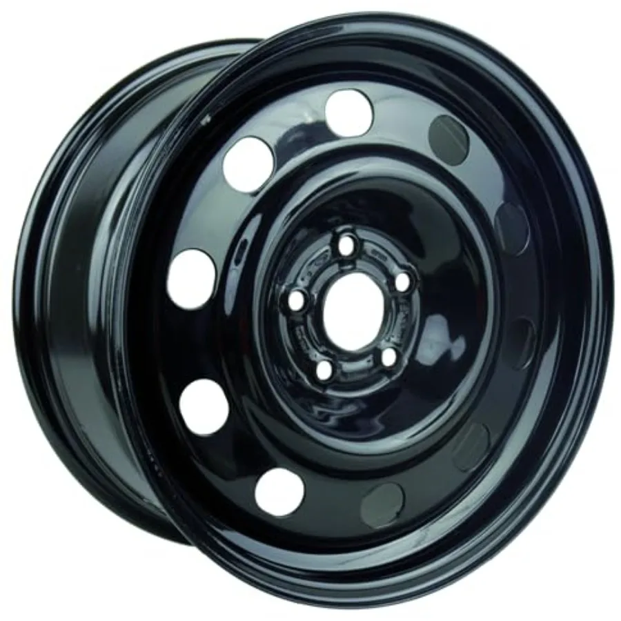 Black Steel Wheel 17x7 5x108 Bolt Pattern 40mm Offset 63.4mm Center Bore Black Finish Compatible With 2021-2024 Jaguar XF 2014-