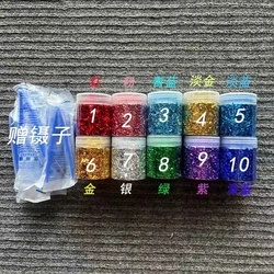 4g Carbon Fiber DIY Chopped Carbon Fiber Short Cut Forging Plastic Color Glitter Chips Pieces 10 Colors 2023 NEW