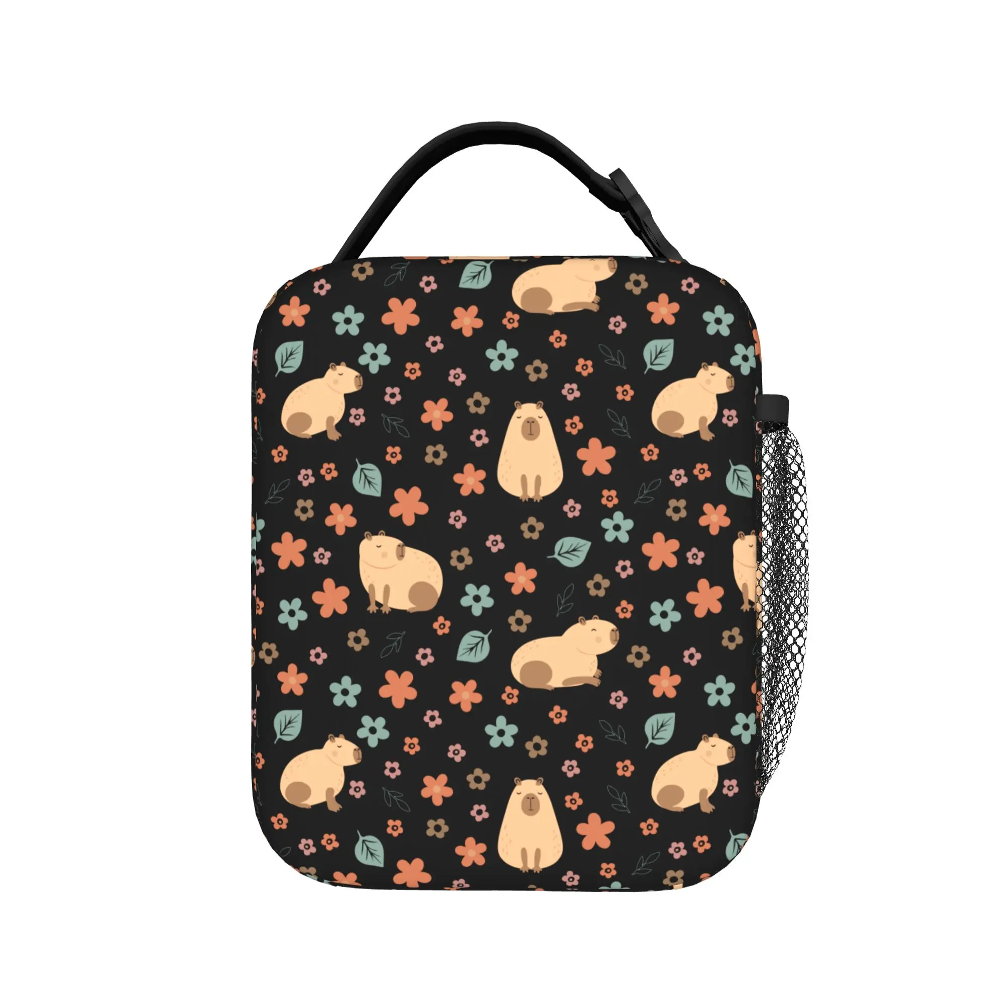 Capybara Cartoon Thermal Insulated Lunch Bag for Travel  Portable Food Bag Cooler Thermal Food Box