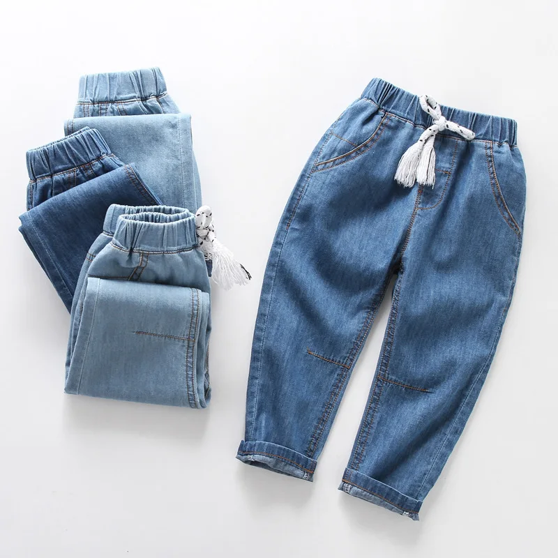 Cotton denim mosquito repellent pants summer children's jeans boys casual thin style denim trousers baby pants