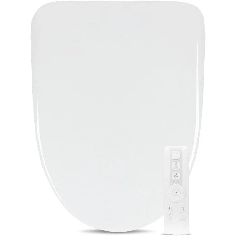 home.iX Pure Bidet Toilet Seat in Elongated White | Ultra Low Profile | Endless Warm Water | Arced Stainless Steel Nozzle