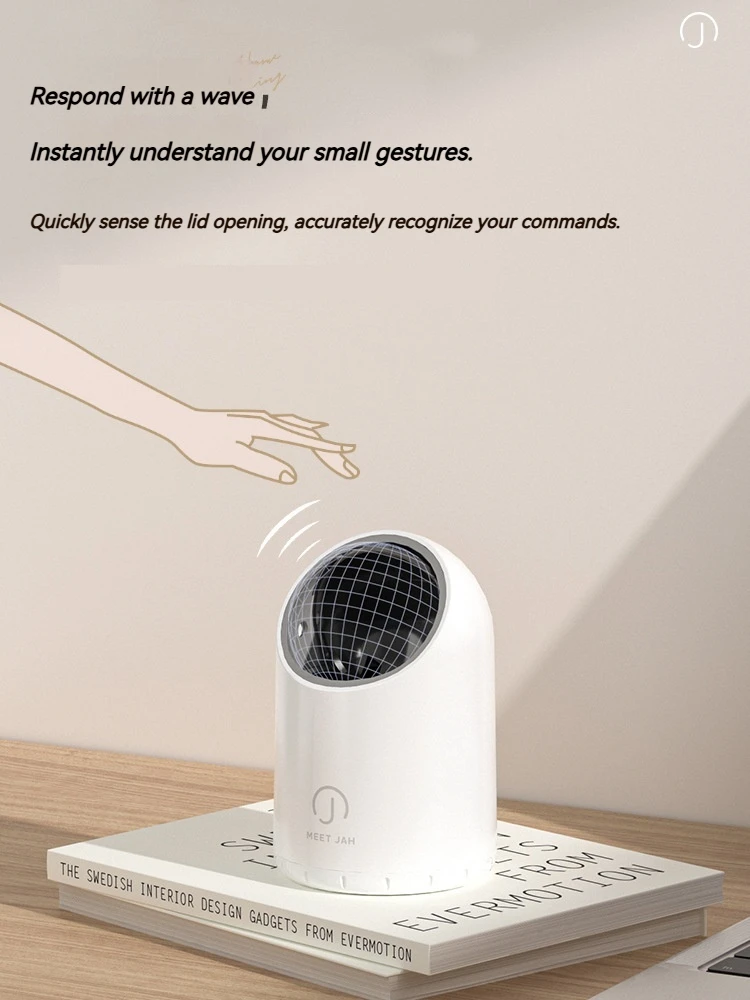 

Luxury smart office desktop sensor trash can, suitable for home office, bedroom, bathroom, cute mini desktop trash can