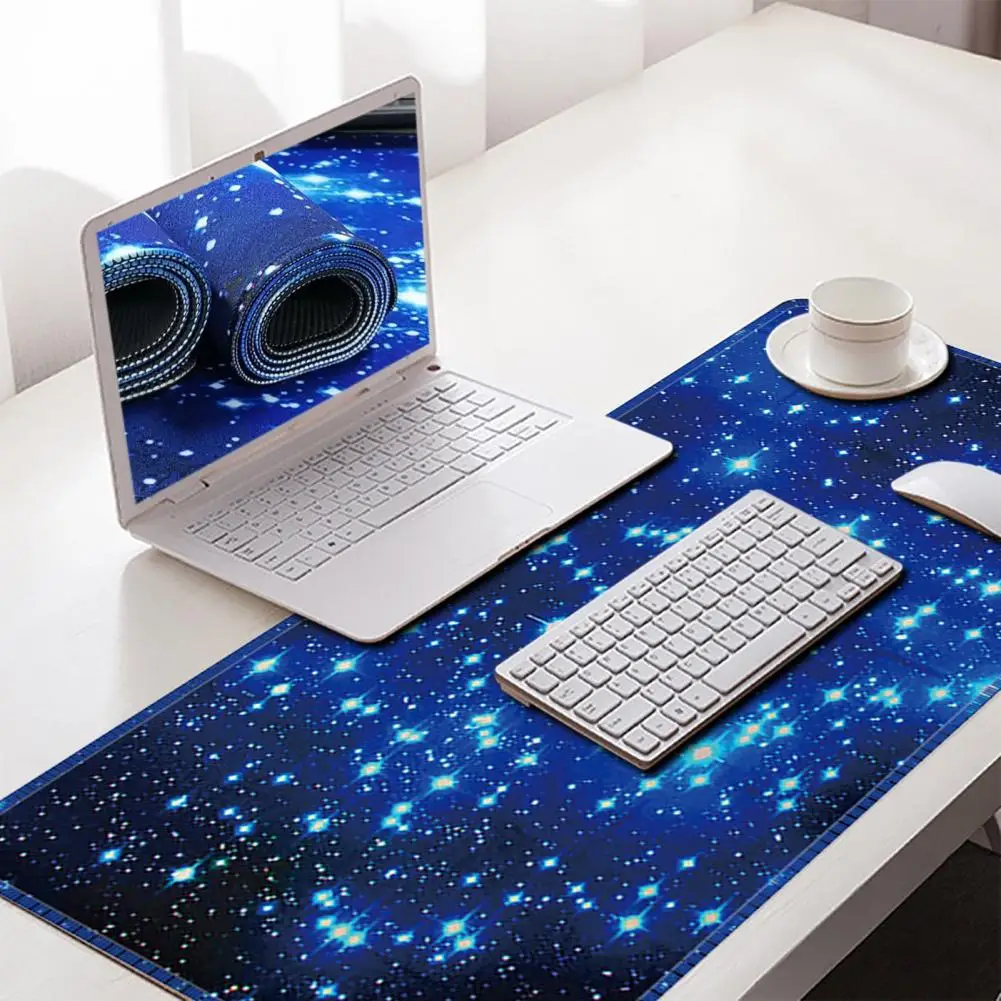 Tapis de souris imprimé ciel étoilé pour bureau de jeu, tapis de souris confortable, bonne élasticité, haute élasticité, SAP, fatigue à la main