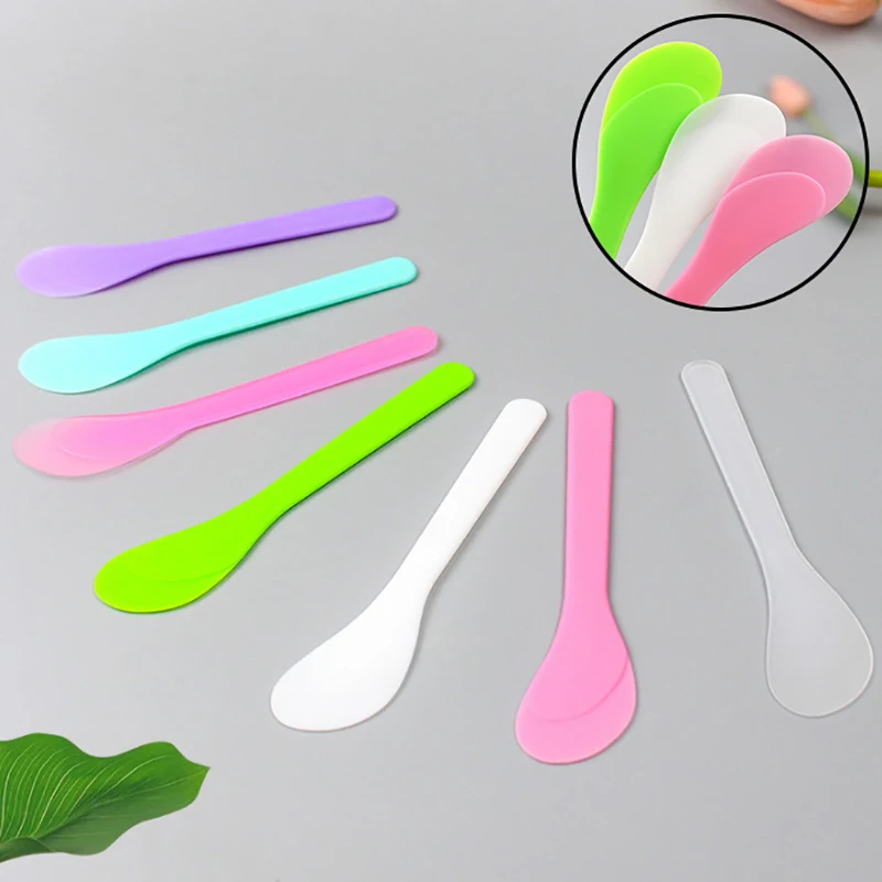 10 قطعة/الوحدة PP قناع الوجه عصا ملعقة التجميل مغرفة DIY قناع الوجه ملعقة الجمال ماكياج العصي الطين خلط أدوات أدوات ماكياج