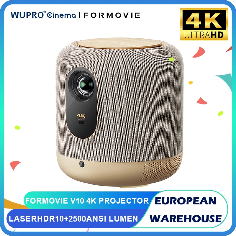 Formovie V10 4K Laser Projector 2500ANSI Lumens ALPD Full HD For Home Cinema Portable Smart Fengmi TV Bluetooth HDR10 Theater