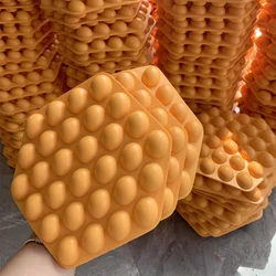 21CM 3D Hong Kong Style Egg Crispy Chewy Classic Original Golden Artificial Bubble Waffle Model Display Prop Milk Sugar Chocolat