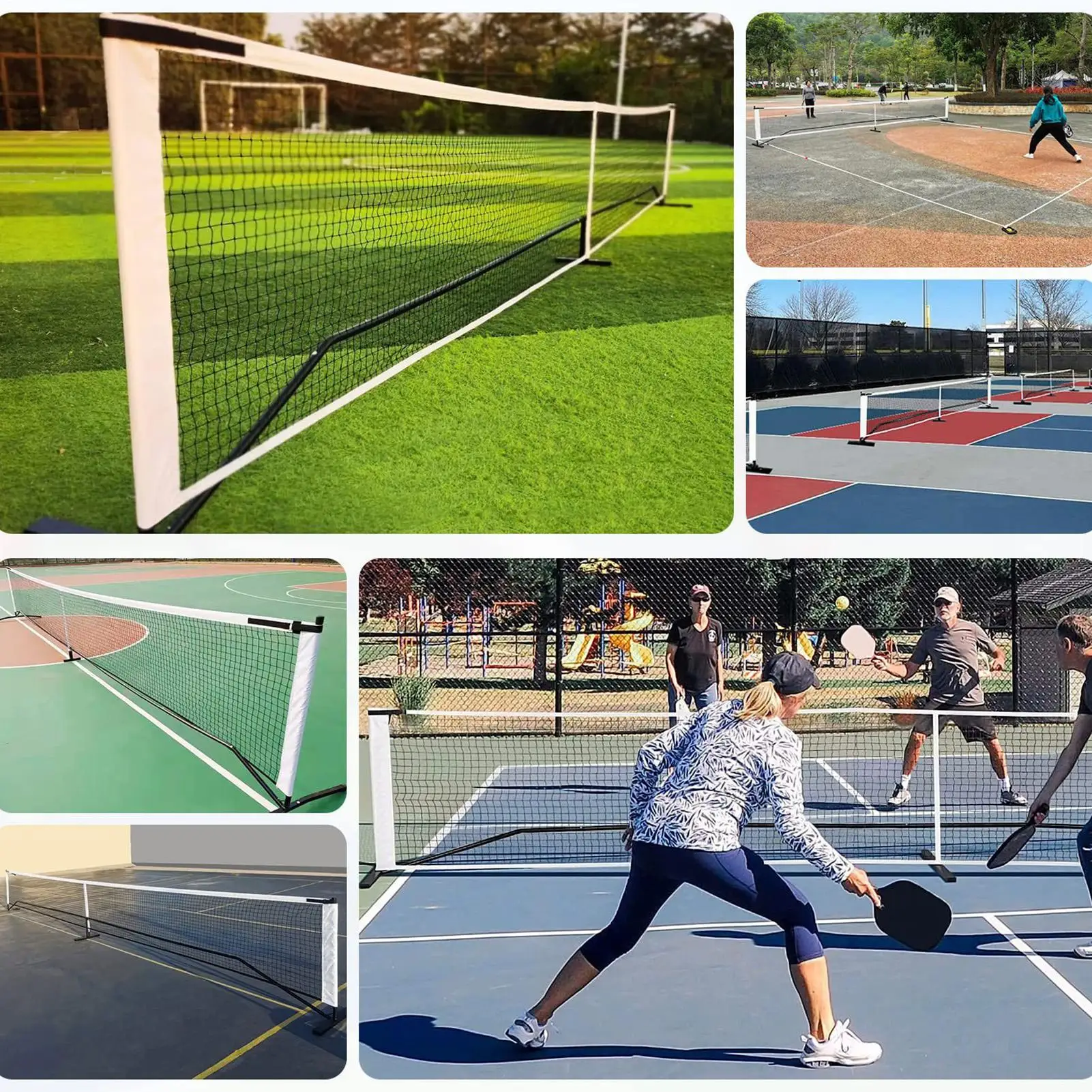 

22x3ft PickleballPractice Net Портативная тренировочная сетка Pickleball Net Pickle Ball Net Портативные аксессуары для спортивных тренировок