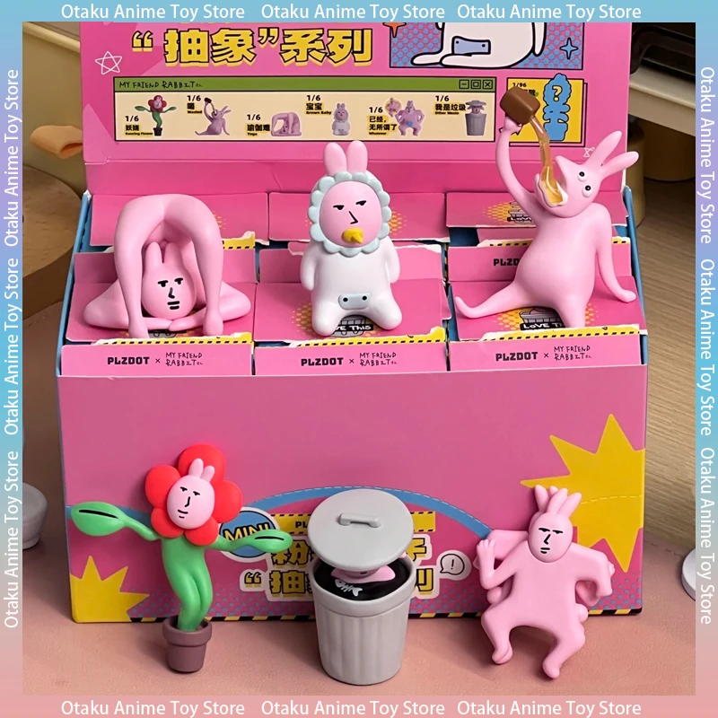 

My Friend Rabbit Pink Rabbit “abstract” Series Box Blind Mini Mystery Box Toy Funny Birthday Gift Anime Model Desktop Decoration