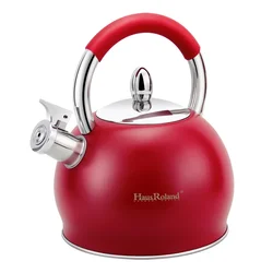 Hausroland German Stainless Steel Kettle for Gas and Electric Stoves with Whistling Feature 3.0L