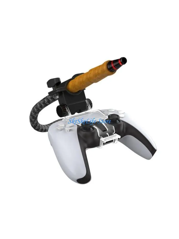 E65E Shisha Hose Holder Clamp Adjustable Game and Smoke Clip for Wireless Controller Gamepad Holder Bracket