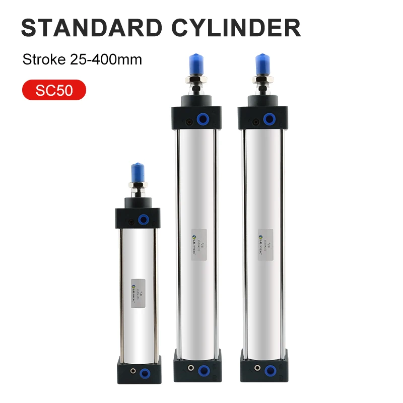 

Air Standard Power Cylinder SC50 Series Cylinder Diameter 50 Stroke 25-400mm Dual Acting Pneumatic Element Cylinder