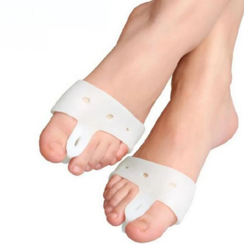 1 Pair Silicone Forefoot Toe Separator Cushion Pad Pain Relief Shoes Insoles Valgus Corrector Gel Pads Relieve Pain Foot Care