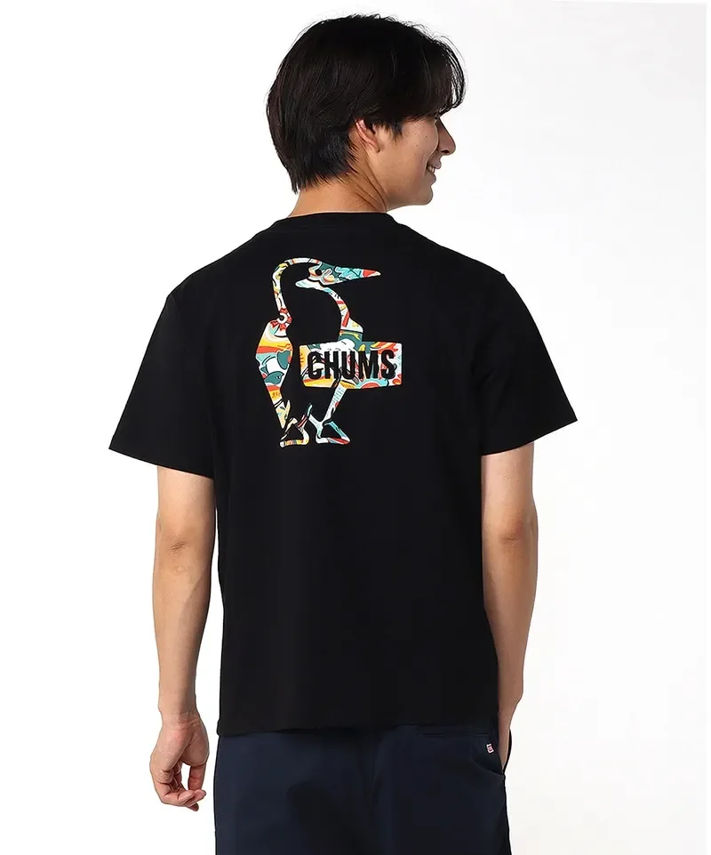 CHUMS T-Shirt Herren Casual Kurzarm Outdoor Dominated Loose Tee Outdoor Camping Reine Baumwolle Atmungsaktiv Top Sport Trend T-Shirt