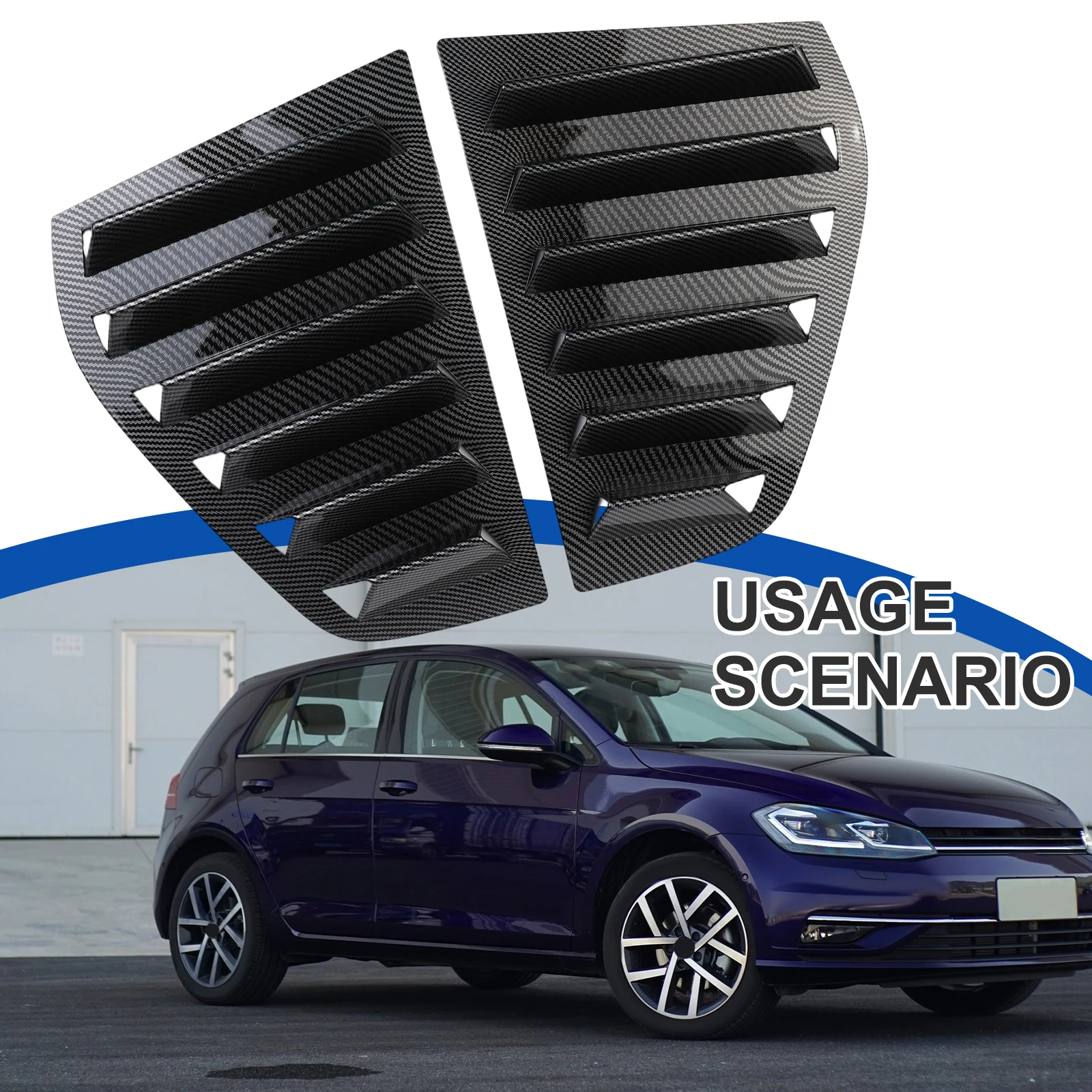 Automotive Styling Upgrade Glossy Black Side Window Cover High Quality Window Deflector Sleek Carbon Fiber Look