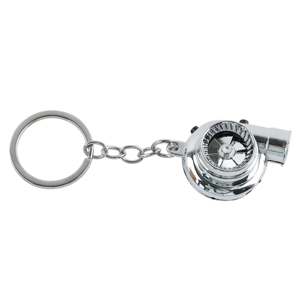 USB LED Mini Turbo Sound Turbocharger Keychain Spinning Turbine Key Chain Ring Keyring Keyfob Car Keyring Car