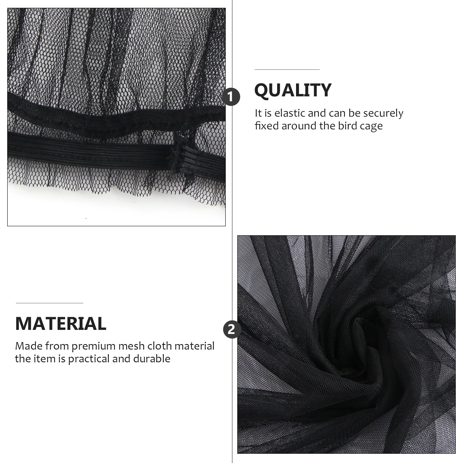 

Birds Cage Protective Cover Premium Mesh Material Easy Wash Prevent Splashing Out Bird Cage Mesh Cover