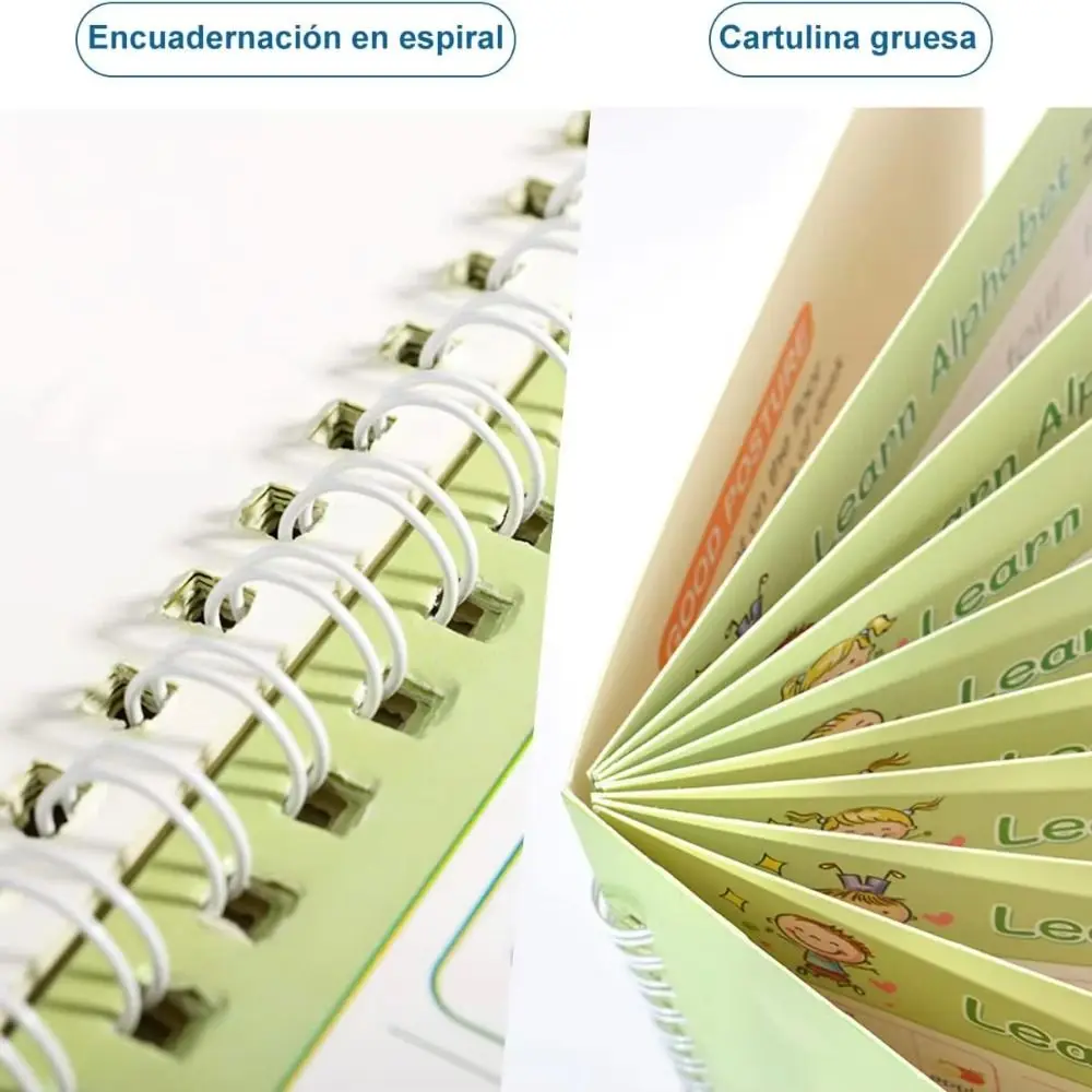 

3D Children's Handwriting Book Reusable Handwriting Arabic Calligraphy Book Pen Grip Auxiliary Tools Groove Design