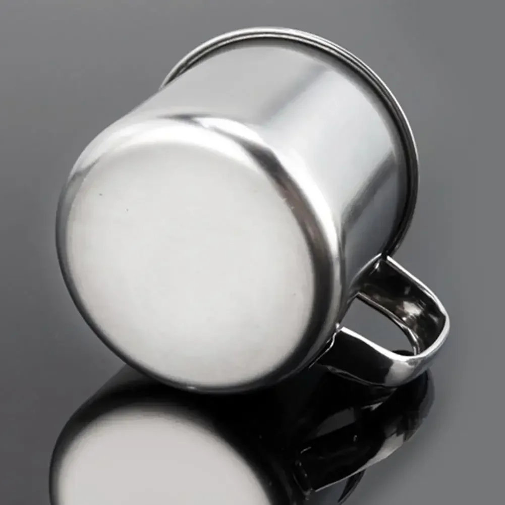 1Pc About 250ml Tea Cup Quality Portable Stainless Steel Water with Handle Camping Outdoor Travel Coffee Mug Beer 6