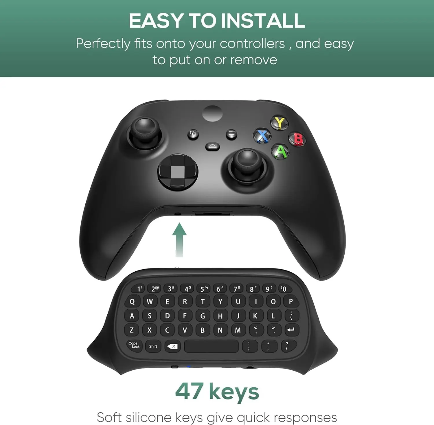 

For Xbox Series X/S, 2.4G USB Receiver Controller Qwerty Keypad & Chatpad with 3.5mm Audio/Original Jack, Text Message & Voice C