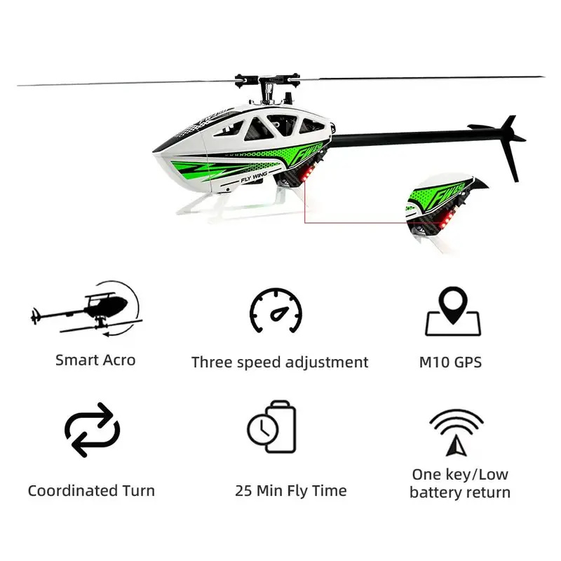 FLYWING FW450L six-channel ACE with GPS remote control intelligent stunt V3 automatic stunt, two-paddle helicopter