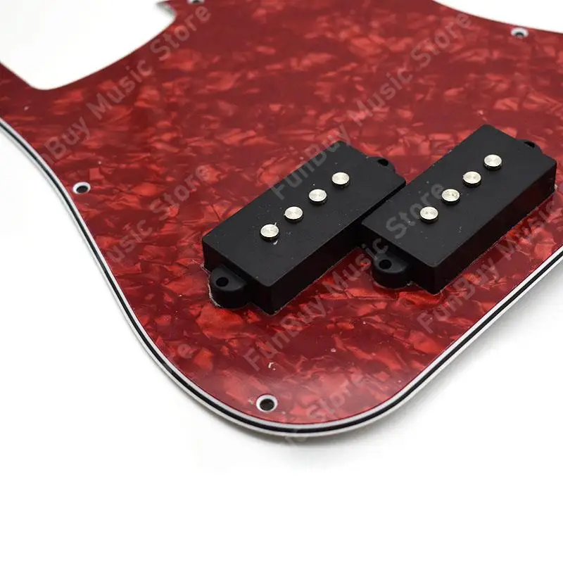 Pickguard Prewired PB Bass Guitar Pickguard Pickup with Knob Pots Kit Body Project Assembly for Precision PB Bass Replacement