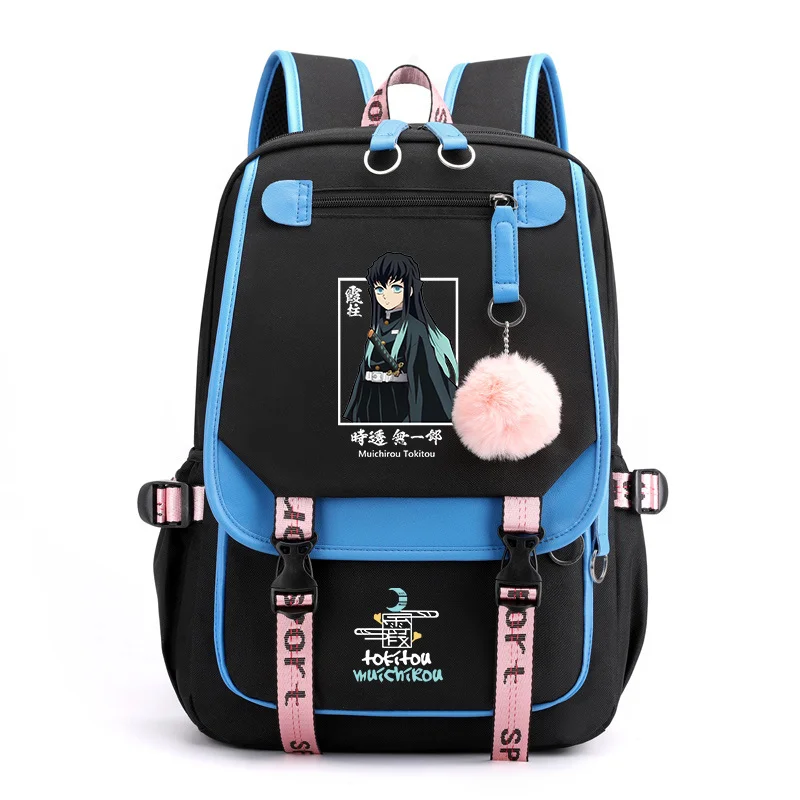 Novo anime legal padrão harajuku mochila adolescente rua usb zíper mochila grande capacidade anime mochila de alta qualidade