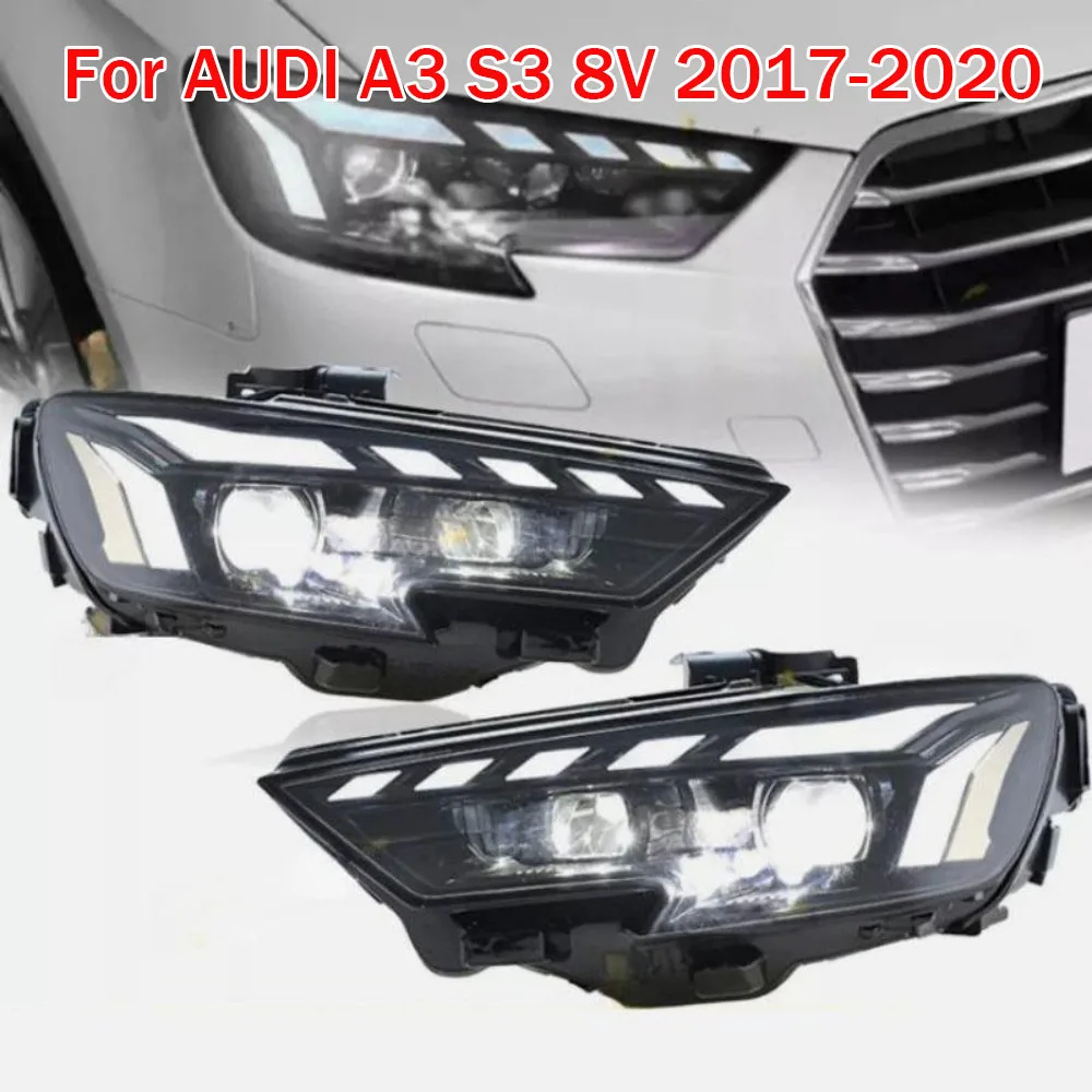 

2PCS LED Headlamp Assembly Headlights For Audi A3 S3 8V 2017-2020 Running Lights Turn Signal Lights Car Light Assembly