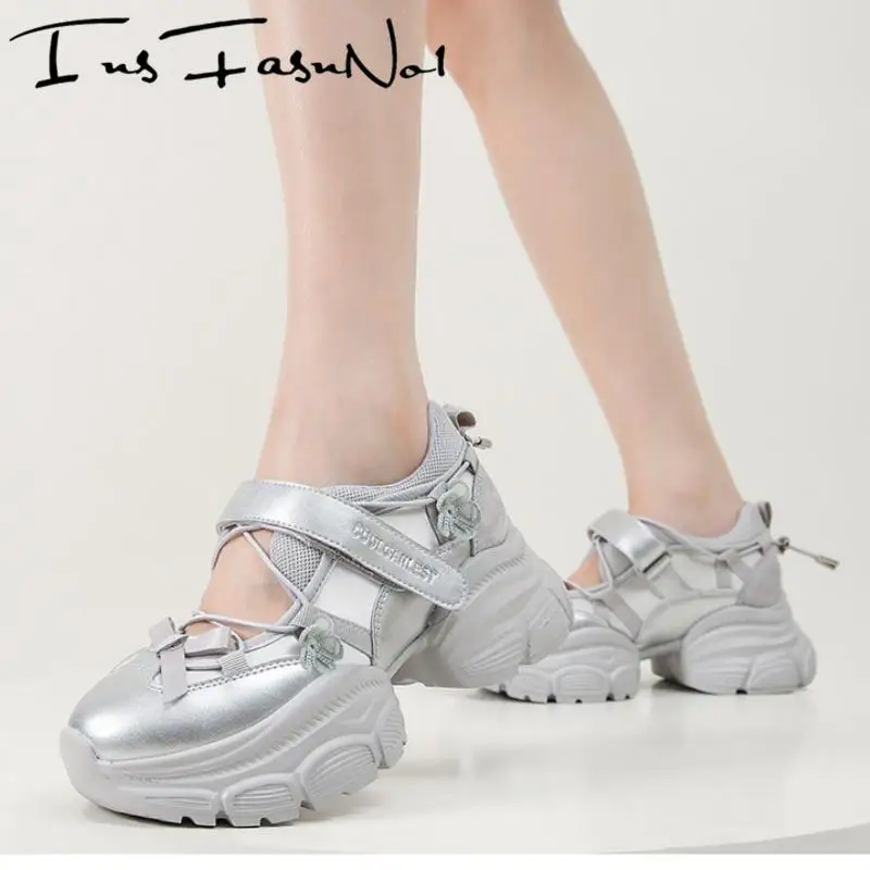 

Модные женские сандалии на массивном каблуке с крючками и петлями, дизайнерские туфли с узлом-бабочкой, увеличивающие одинарные туфли, женские универсальные повседневные новые туфли