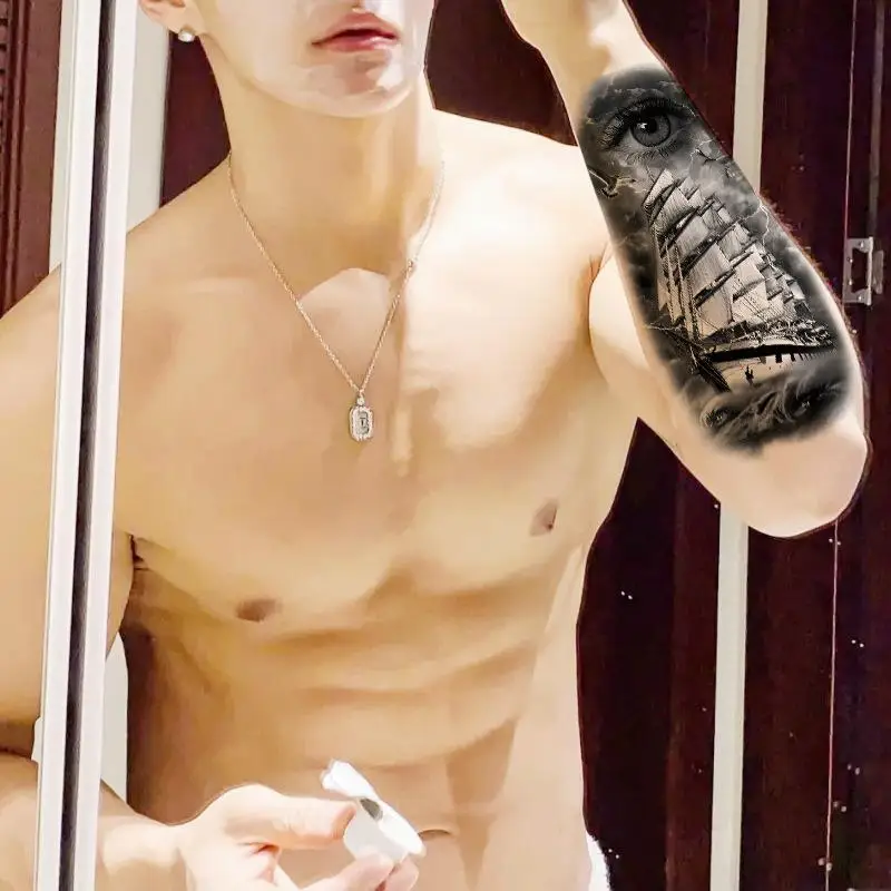 Водостойкая временная татуировка для мужчин и женщин, поддельные минималистичные татуировки-наклейки