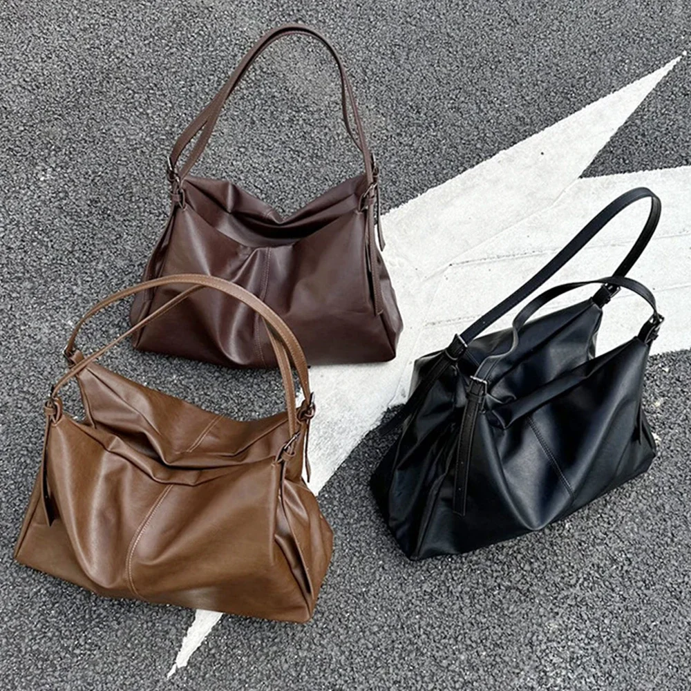 

Fashion Large Capacity Shoulder Bags for Women Soft PU Leather Handbag High Quality Women's Bag Designer Bucket Bag Shopper Tote