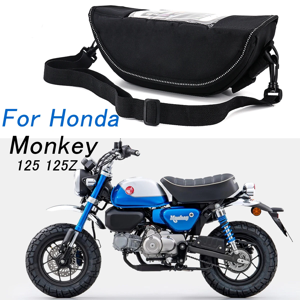 

For Honda Monkey 125 monkey 125z Motorcycle accessory Waterproof And Dustproof Handlebar Storage Bag navigation bag