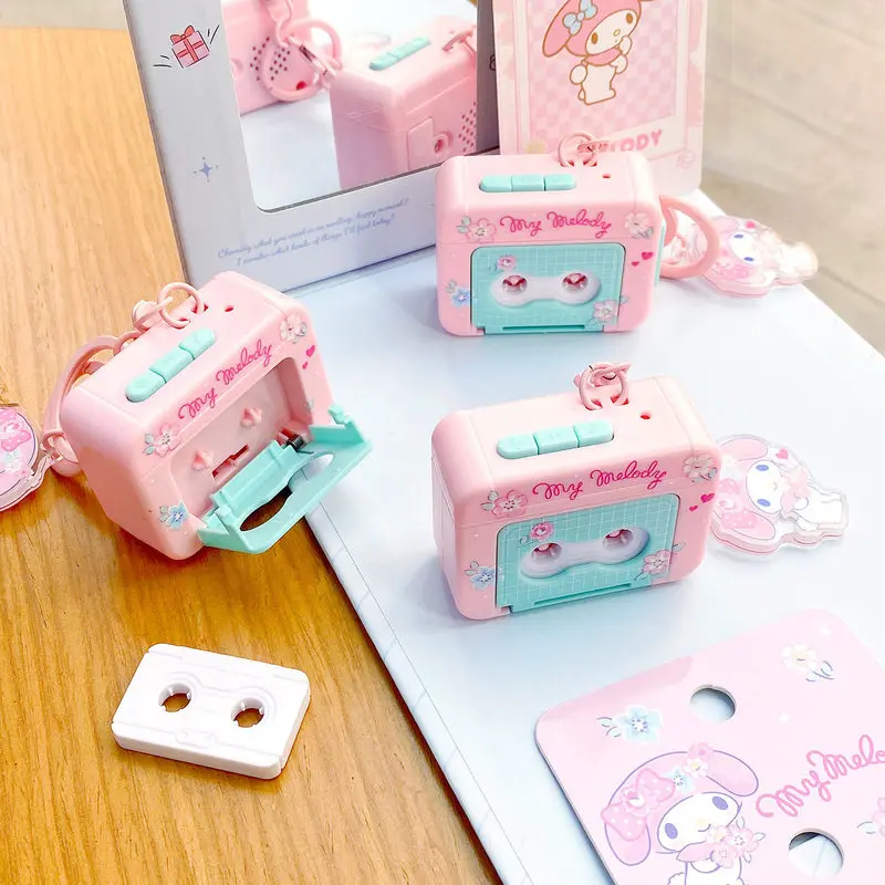

Оригинальный брелок-мини-диктофон Sanrio Family, серия Blind Box, My Melody, милая забавная игрушка-подвеска, коллекционная фигурка, Blind Box