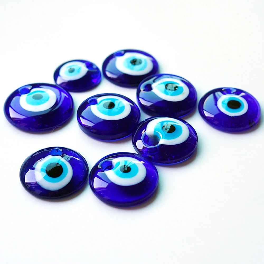 Grote Duivel Oog Turkse Blauwe Oog Ronde Glazen Kralen Sieraden Etnische Stijl Benodigdheden Voor Sieraden Maken Diy Accessoires Auto Hanger