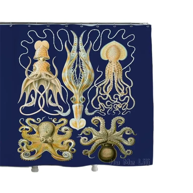 Kraken Octopus Art Bathroom Decor Squid By Ho Me Lili Shower Curtain Underwater Ocean Artwork Gifts Durable