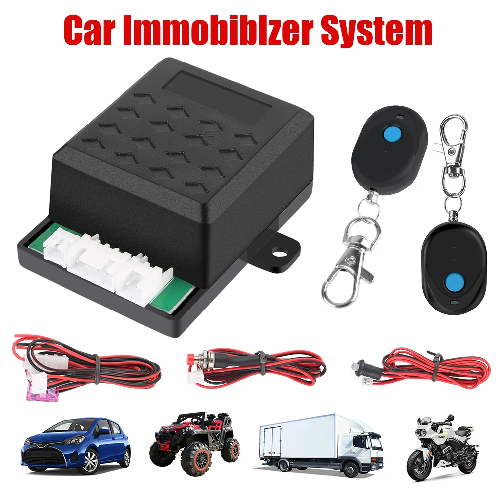 

12V Auto Unlock Immobilizer Device Car Remote Control Anti-Hijacking Intelligent Circuit Cut Off Kit Keyless Access System